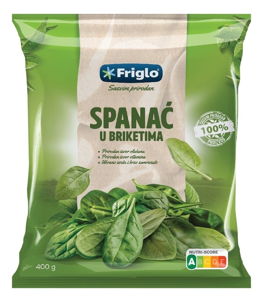 SPANAĆ U BRIKETIMA 400G FRIGLO-slika