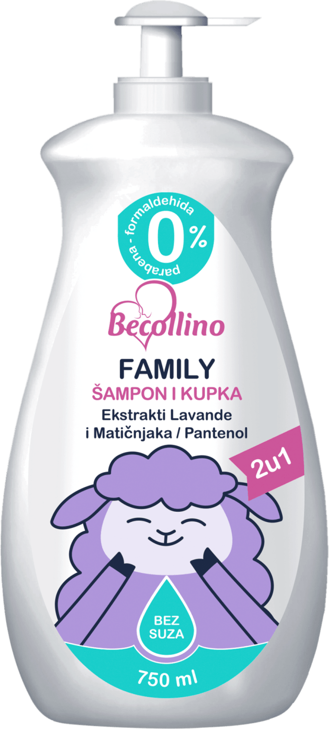 Kupka i sampon Becollino Fami.2u1 750ml-slika