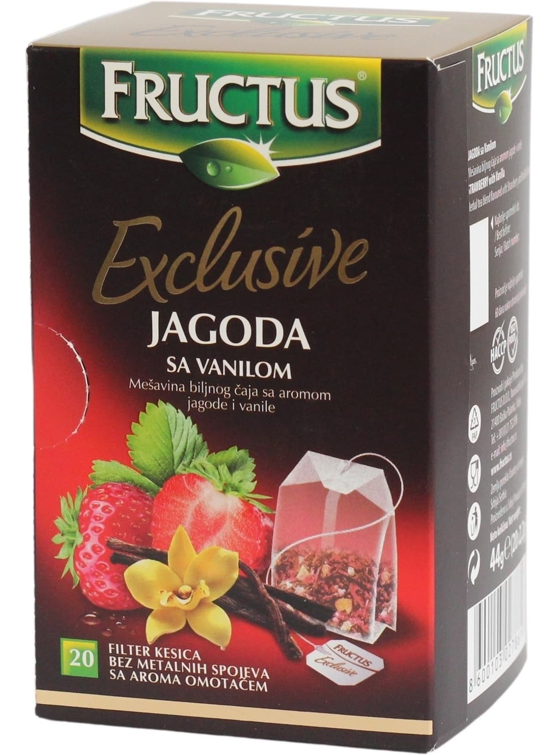 Caj jagoda vanila Fructus 44g-slika