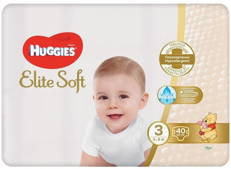 Pelene Huggies ESoft (3) Jumbo 40kom.-slika