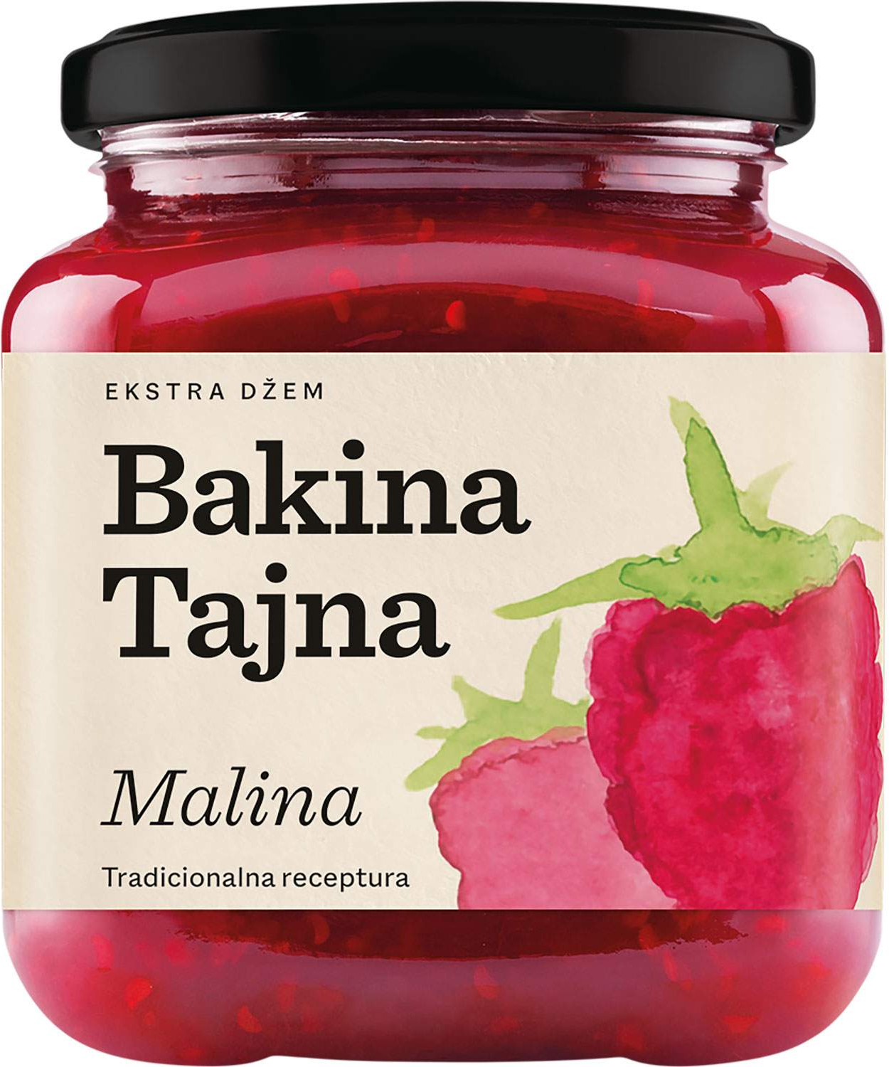 Ekstra dzem malina Bakina Tajna 375g-slika