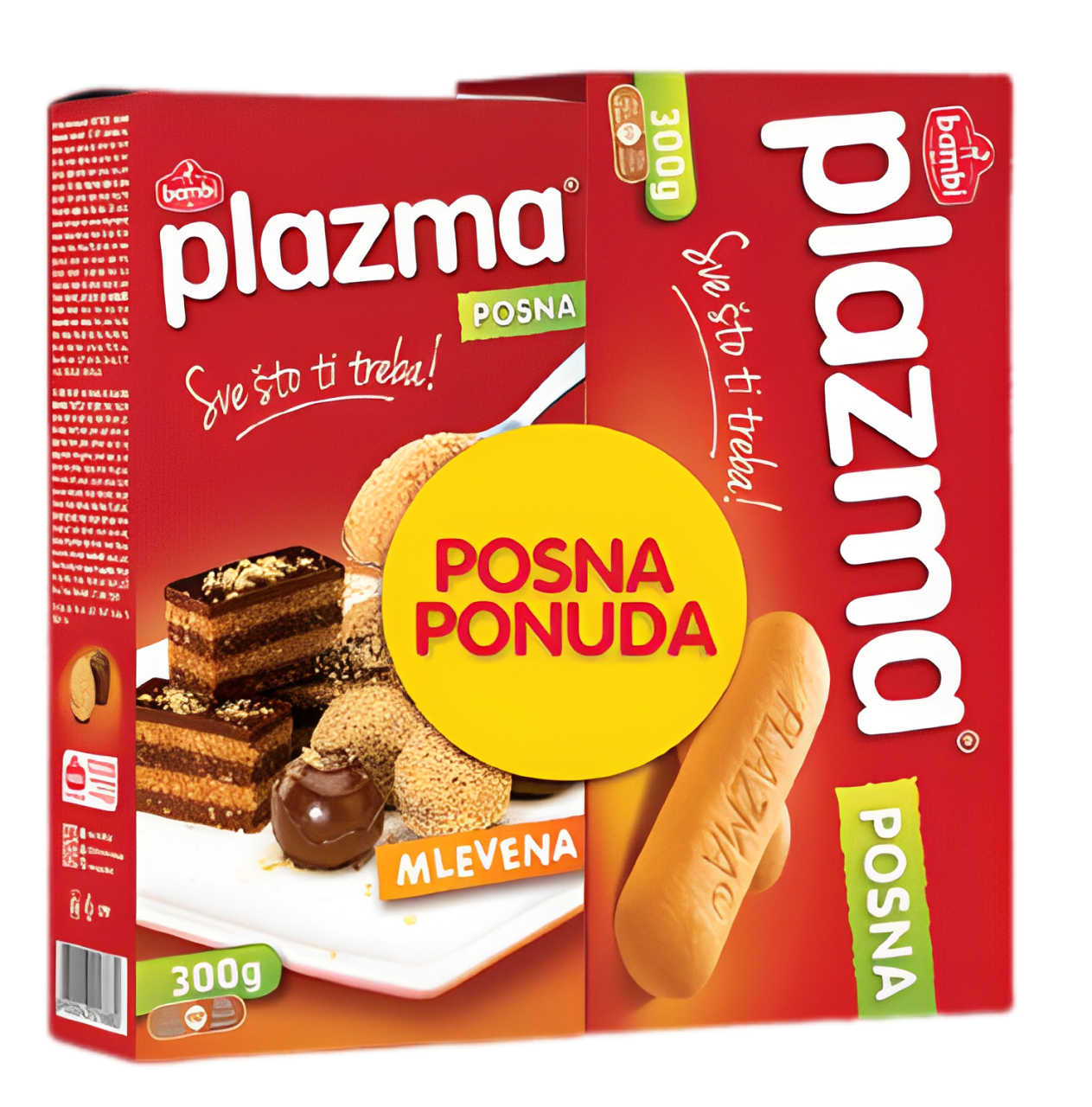 Keks Plazma posna 300g+mlevena posna300g-slika