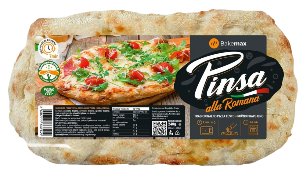 Smrznuto univ.testo Pinsa Romana 240g-slika