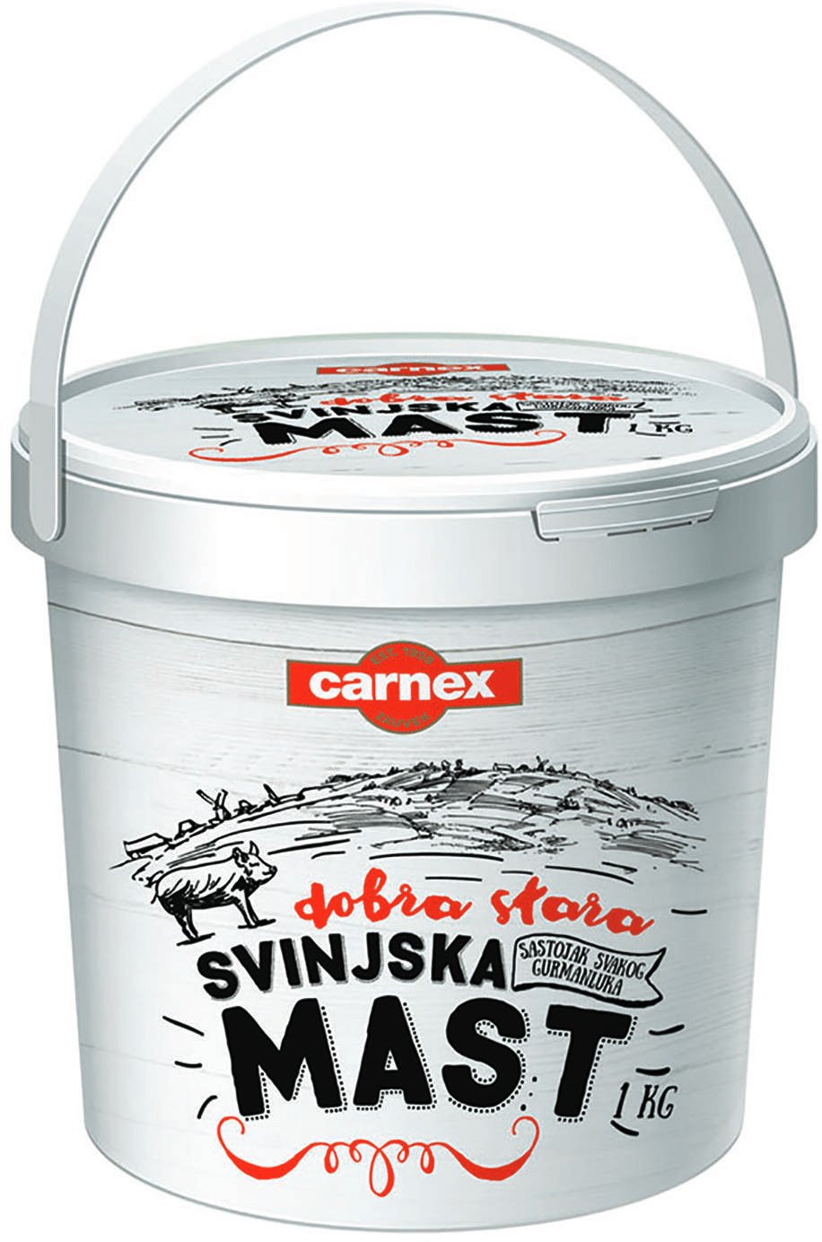 Svinjska mast kantica 1kg-slika
