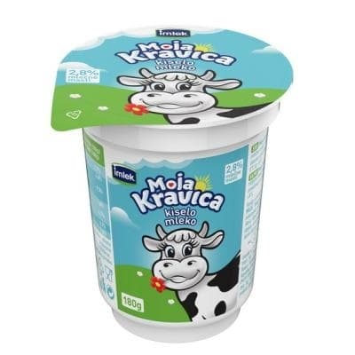 Kiselo mleko 2.8%mm Moja kravica 180g-slika