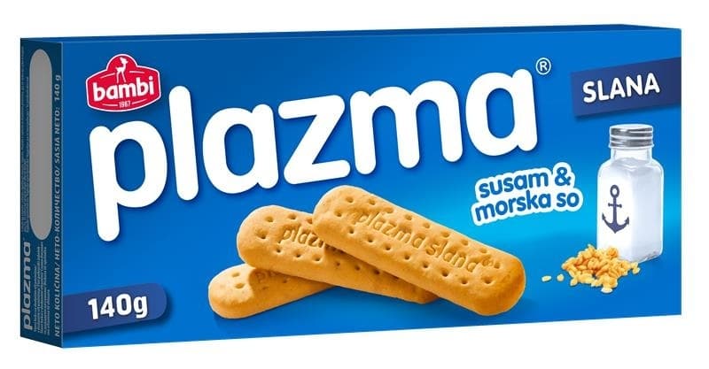 Keks Plazma slana,susam i morska so 140g-slika