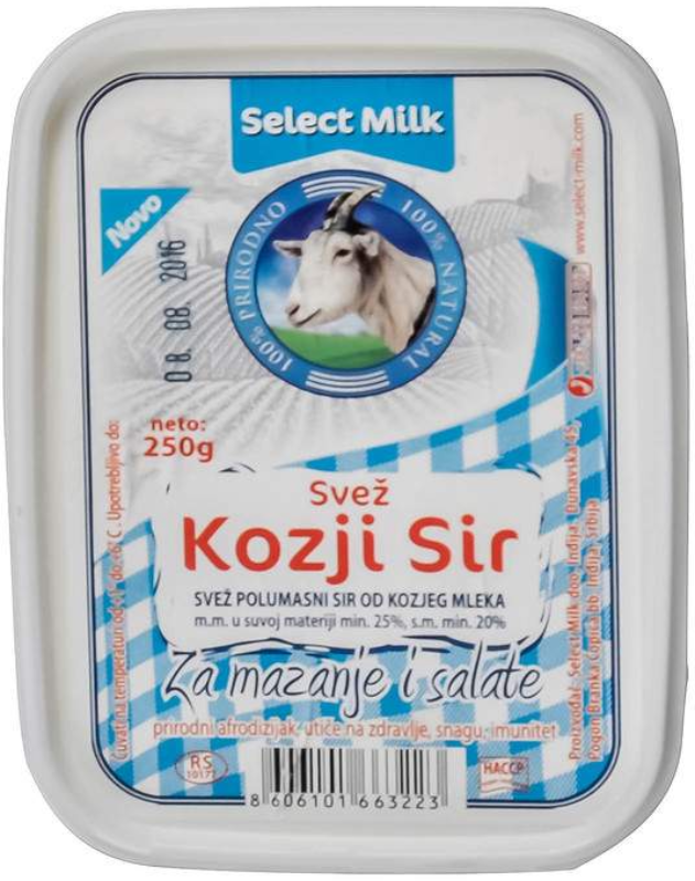 SIR SVEŽI KOZJI 250G SELECT MILK-slika