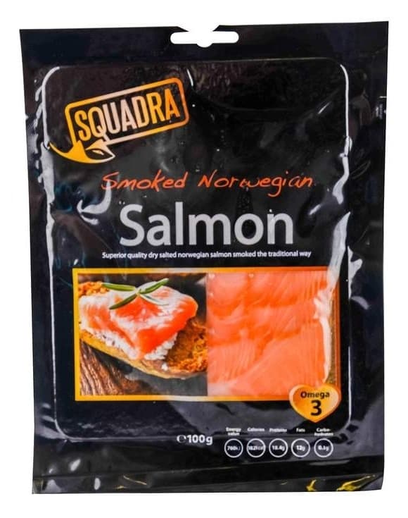 SQUADRA dimljeni losos slajs 100g-slika