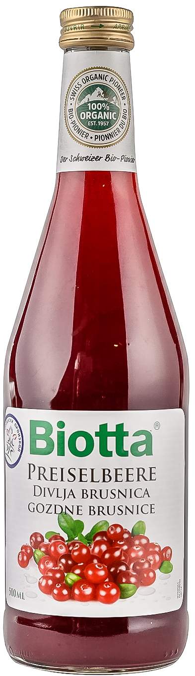 BIOTTA organski sok brusnica 500ml-slika