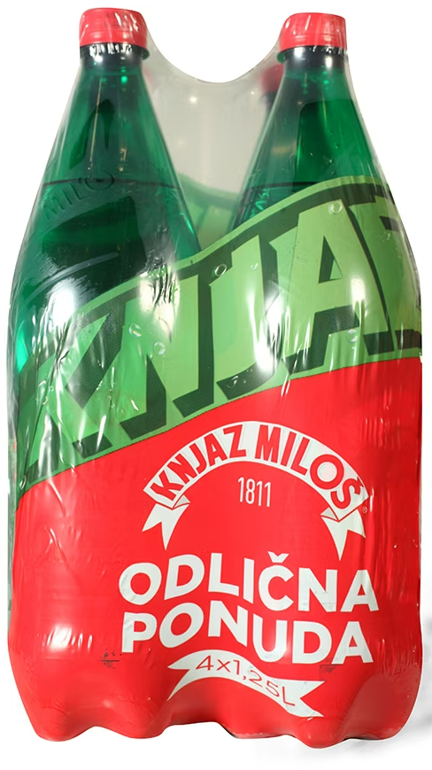 Min.voda gazirana Knjaz Milos 4x1,25l-slika