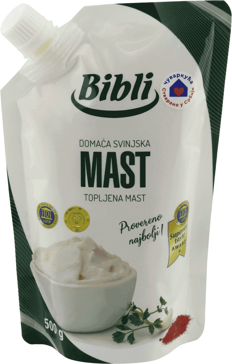 Domaca svinjska mast Doypack 0,5kg Bibli-slika