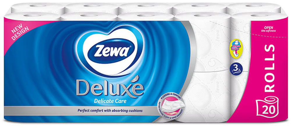 Toalet papir deluxe Pure white Zewa 20-slika