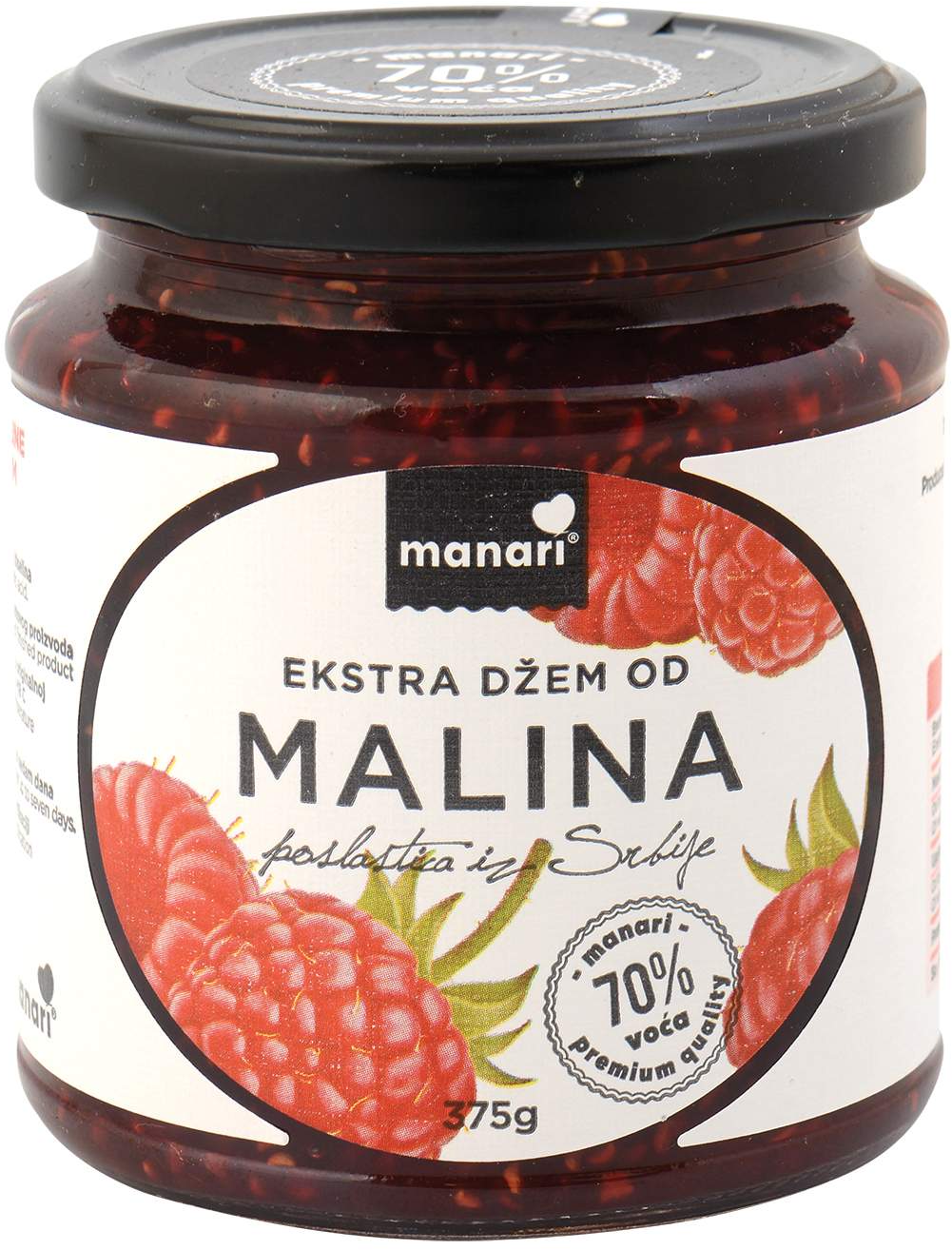 Dzem malina Manari 375g-slika