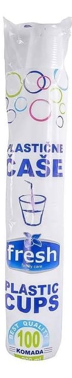 Plastične čaše FRESH 200ml 100kom bele-slika