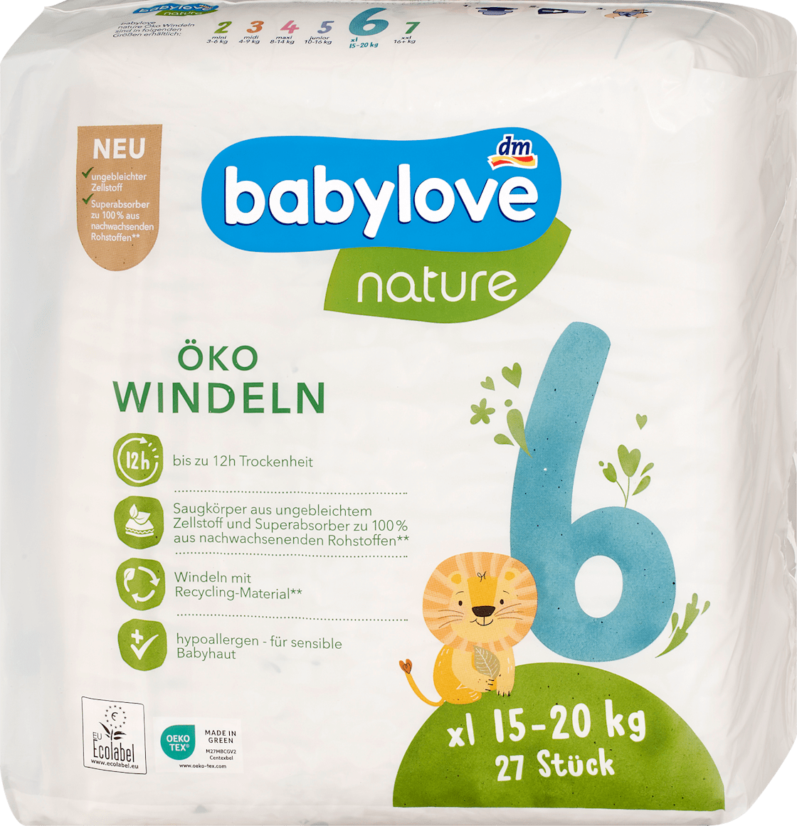 BABYLOVE pelene nature 6 XL 27kom-slika