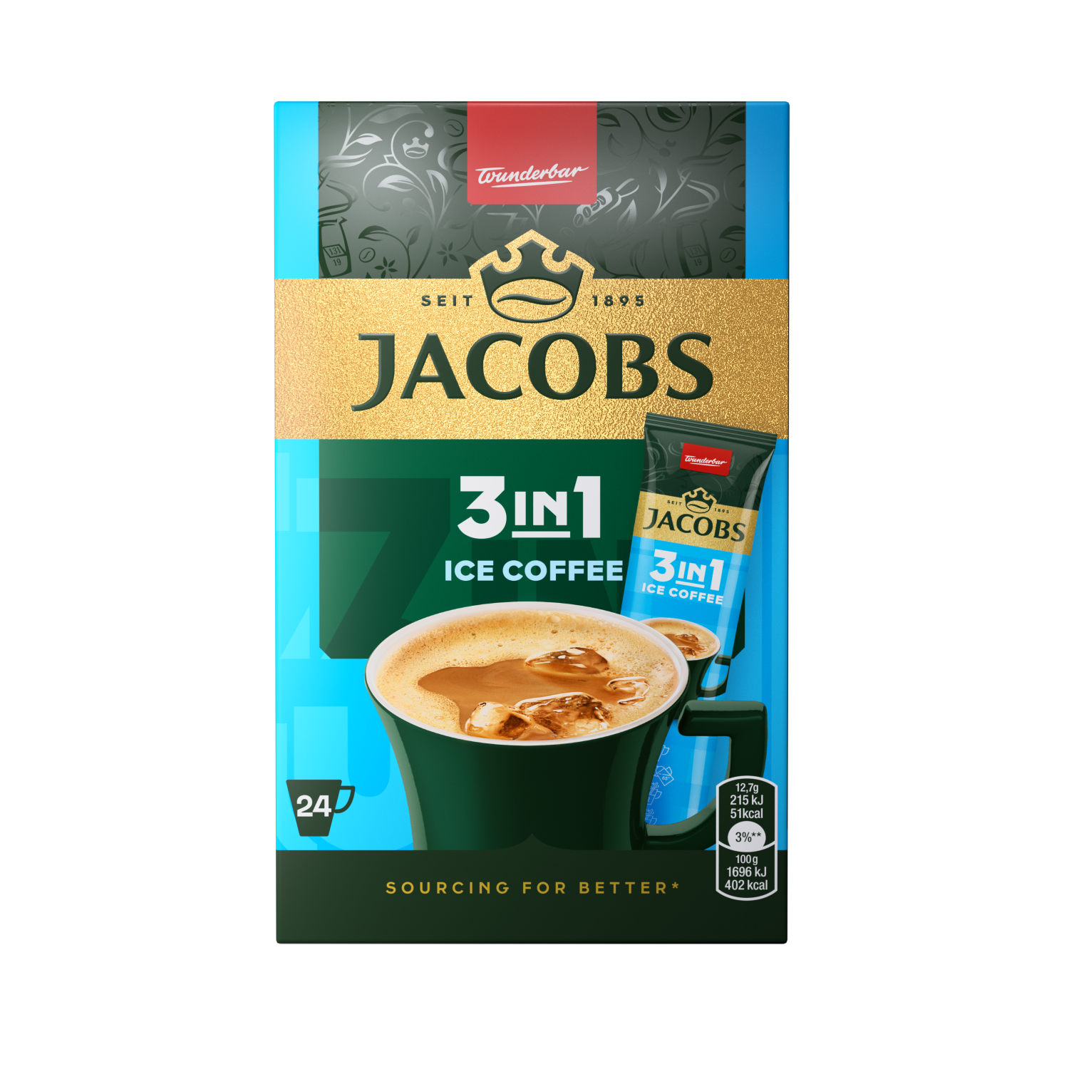 Instant kafa JACOBS Ice coffee 3u1 20x18g-slika