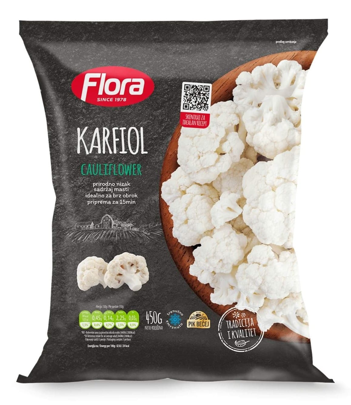 KARFIOL SMRZ 450G FLORA-slika