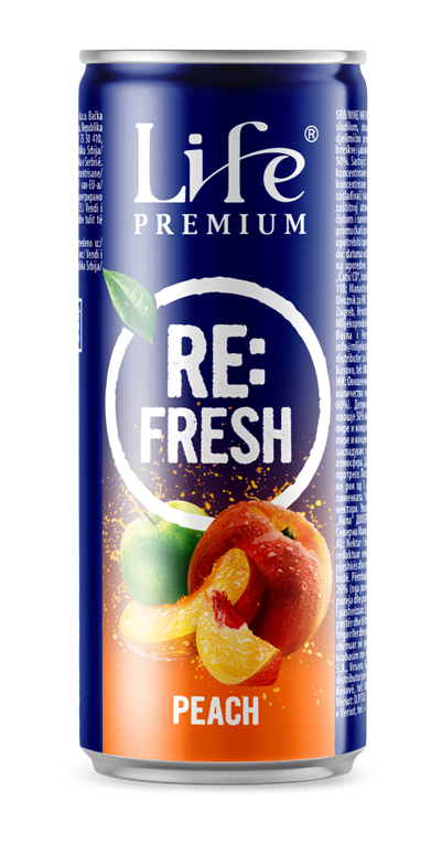 Sok gazirani breskva Life 0,33l can-slika