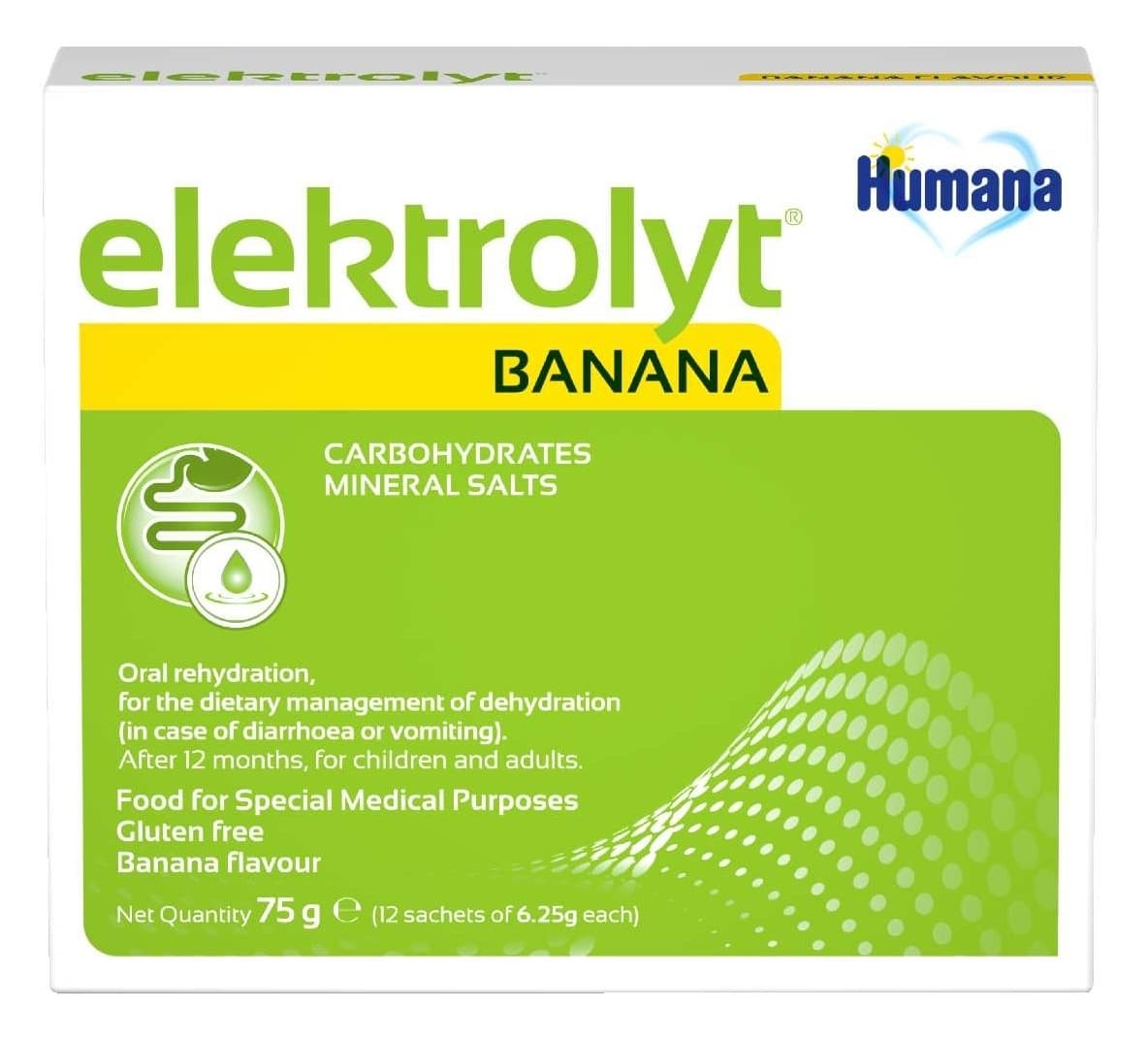 HUMANA ELEKTROLIT SA UKUSOM BANANE ZA ODOJCAD DECU I ODRASLE 75G-slika