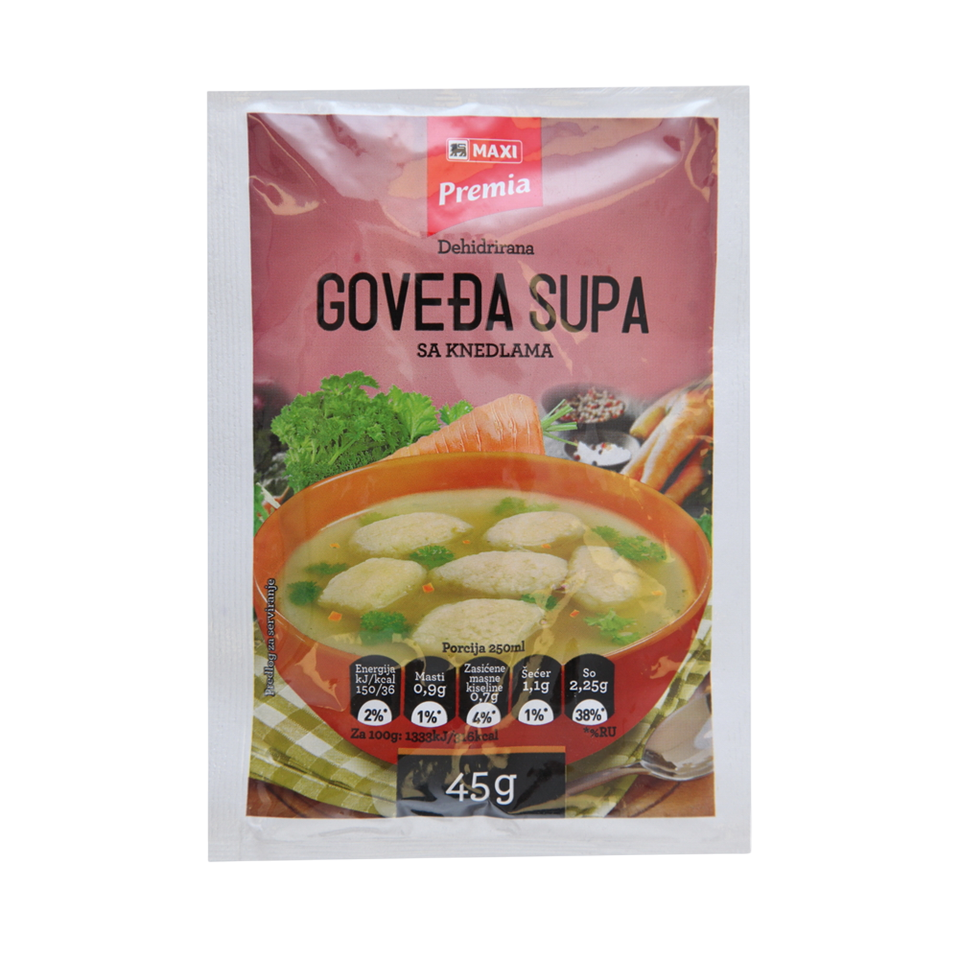 Supa PREMIA goveđa sa knedlama 45g-slika