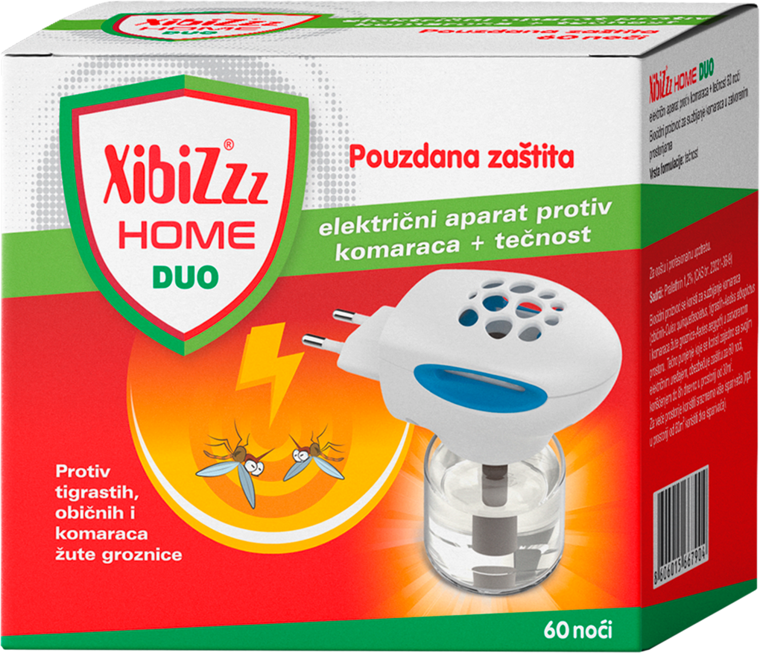XIBIZ home duo aparat za komarce + tečnost 60 noći 1kom-slika