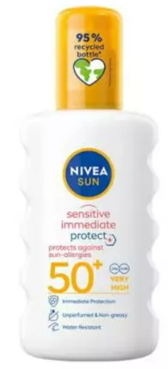 Sprej za osetljivu kožu NIVEA sensitive spf50+ 200ml-slika