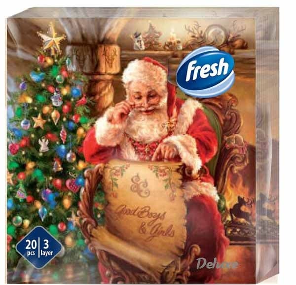 Salvete Deda mraz i jelka Fresh 3sl 20/1-slika
