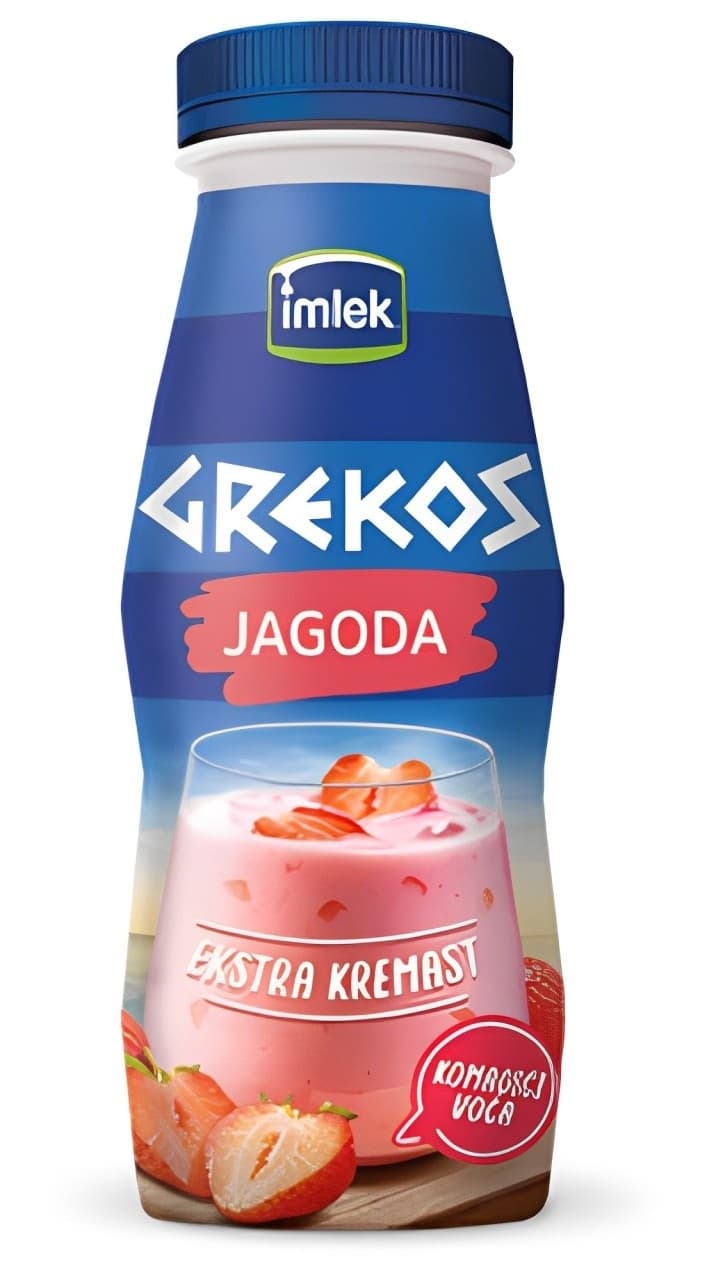 JOGURT JAGODA 250G PET GREKOS-slika