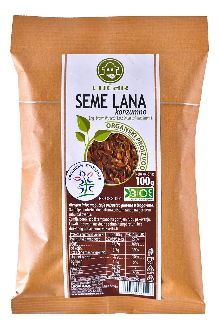 Lan konzumni organski 100g-slika