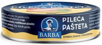 Pasteta pileca Barba180g-slika