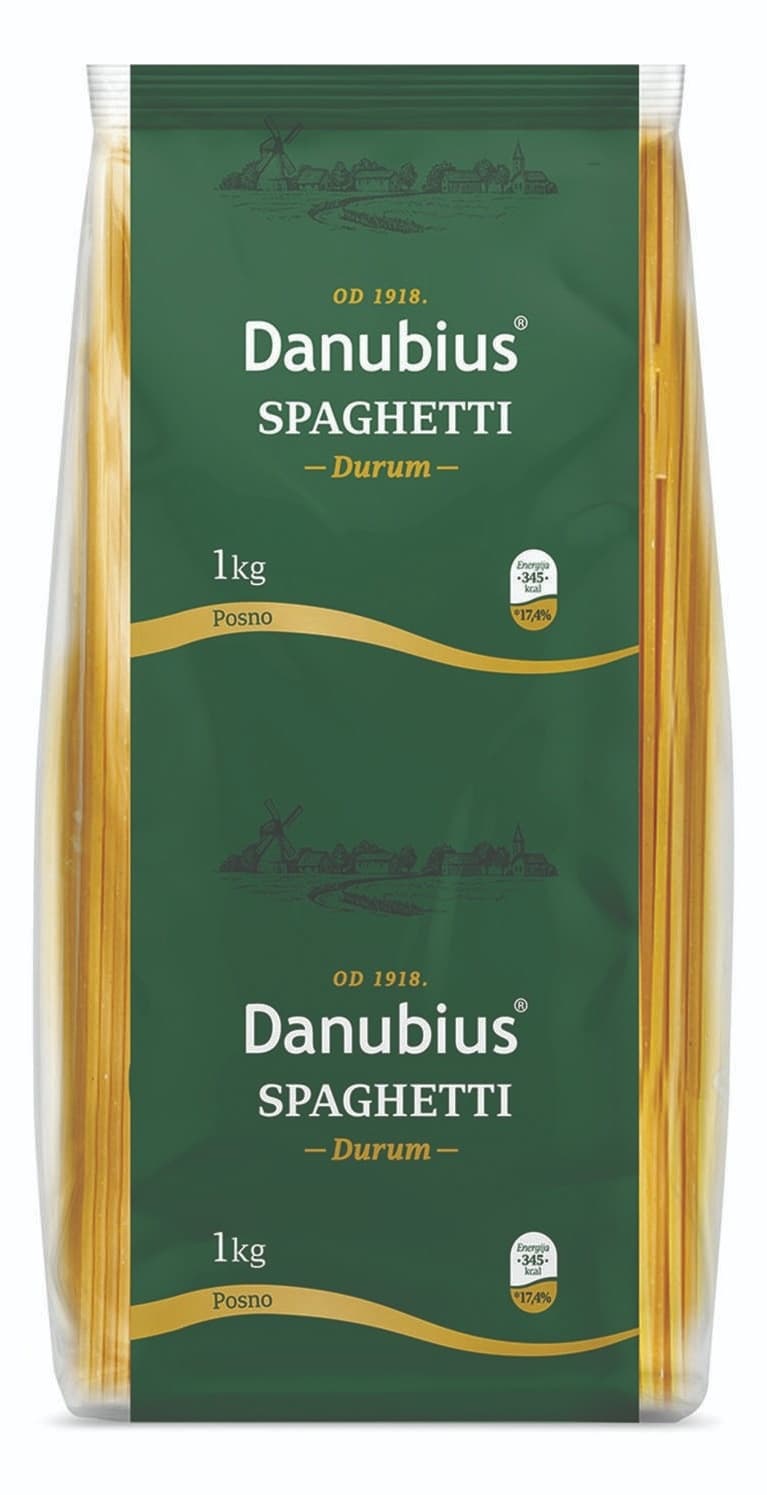 SPAGHETTI DURUM 1KG DANUBIUS-slika
