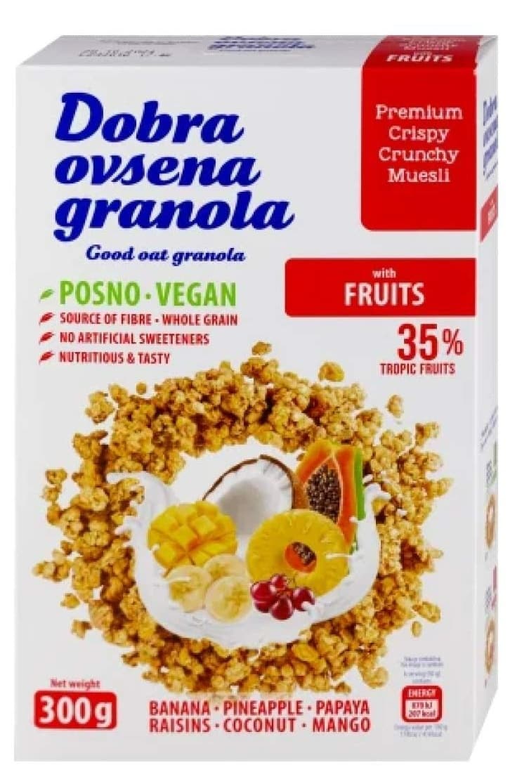 GRANOLA DOBRA OVS REG 35%T VOĆE300G-slika