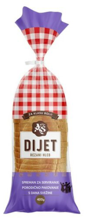 AS HLEB DIJET REZANI 400G-slika