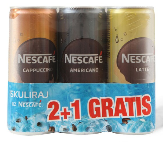 Gotova kafa NESCAFE 3x250ml 2+1 gratis-slika