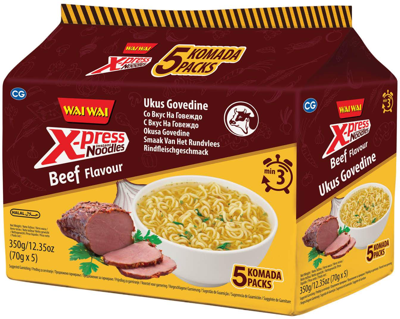 WAI WAI X- PRESS NUDLE GOVEDINA 350G-slika