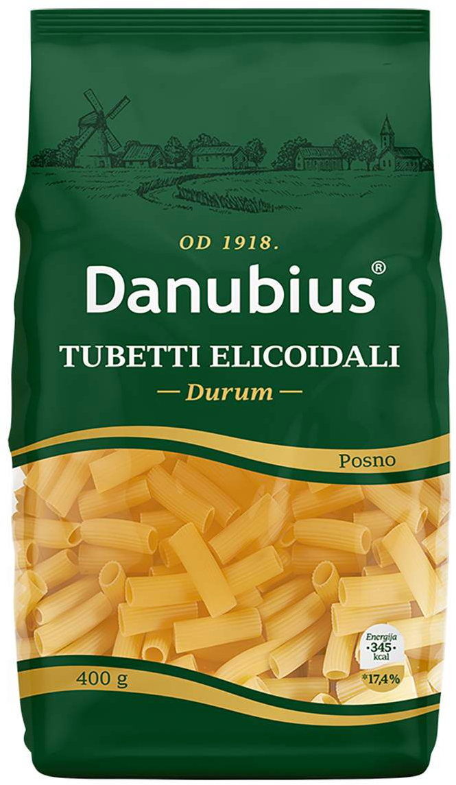 Testenina Tubetti Danubius 400g-slika
