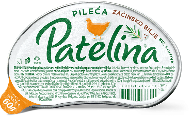 PAŠTETA PIL ZAČ BILJE 60G PATELINA-slika