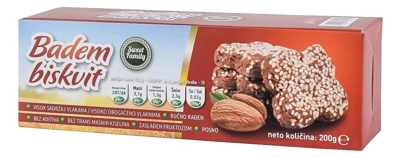 Keks badem biskvit 200g-slika