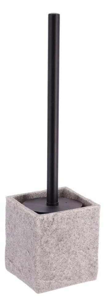 WC četka sa držačem 37x10x10cm siva/crna Tendance-slika