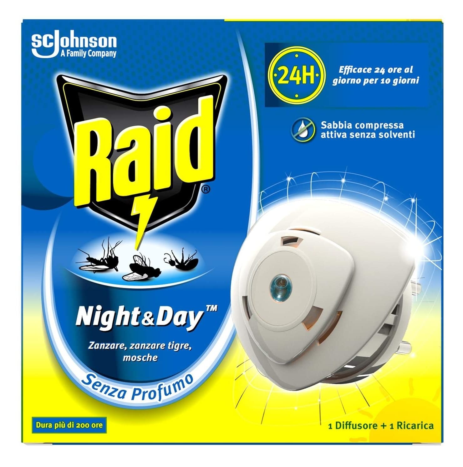 RAID night & day aparat protiv komaraca baza 120g-slika