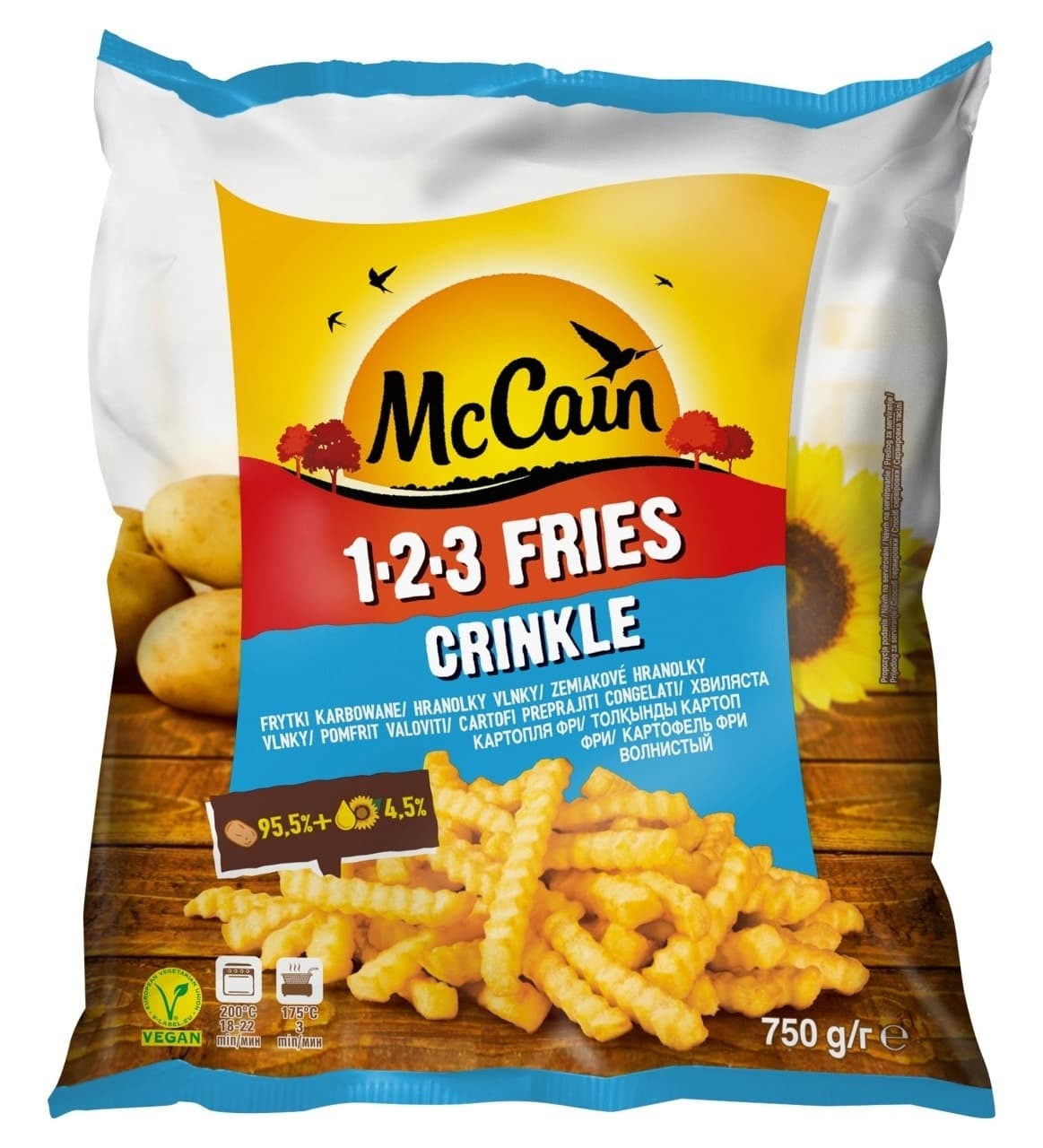 POMFRIT 123 FRIES CRINKLE 750G MCCA-slika