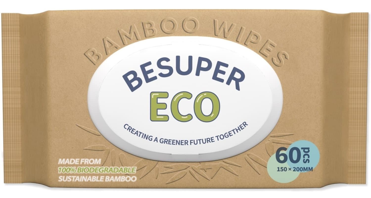 Vlažne maramice BESUPER Eco bamboo 60kom-slika