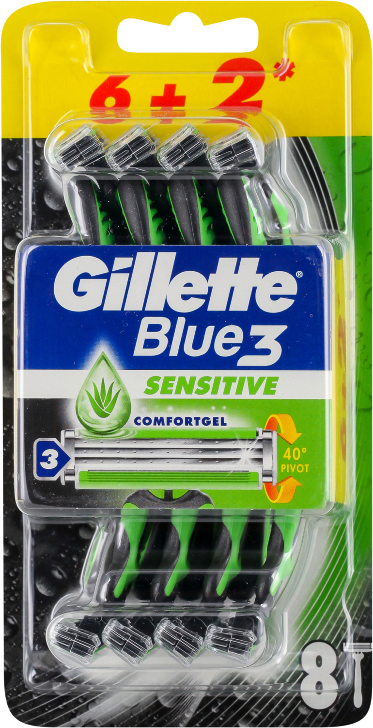 Brijac Blue 3 Sensitive 6+2 Gillette-slika