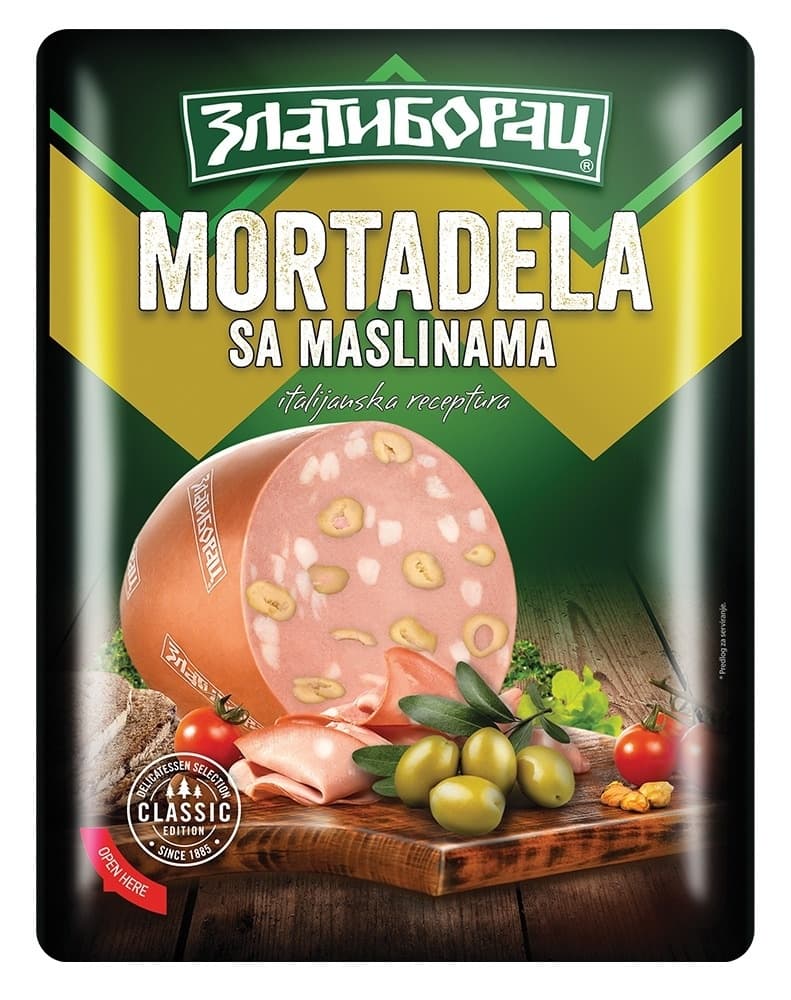 Mortadela sa maslin.Zlatiborac slajs125g-slika