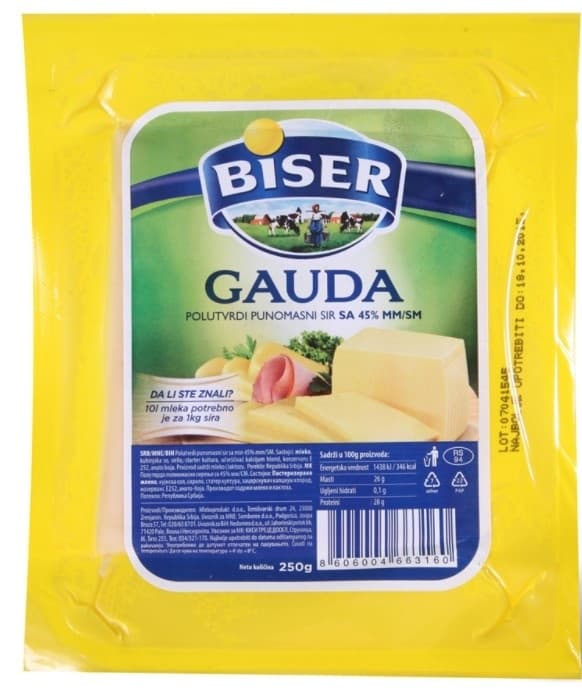 Gauda 45%mm Biser 250g-slika