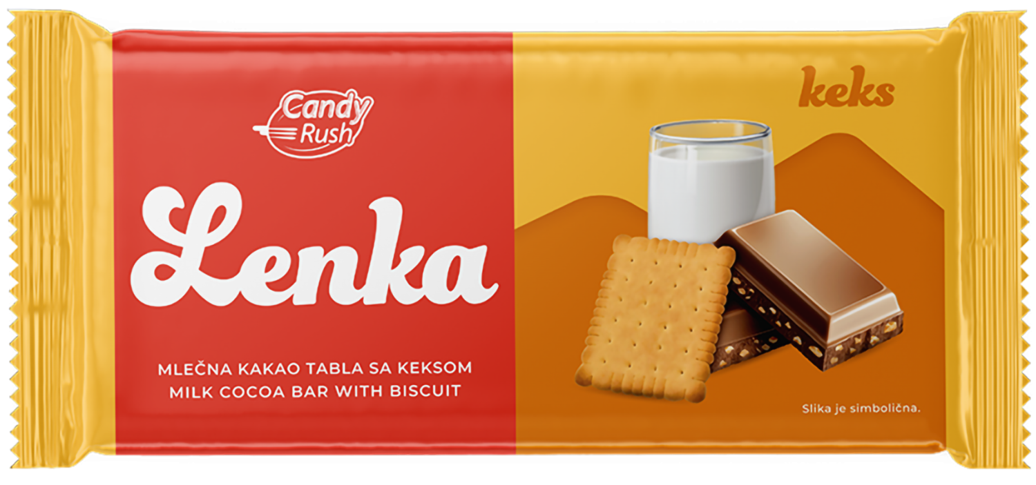 Kakao tabla mlecna LENKA keks 0100 Candy 22-slika