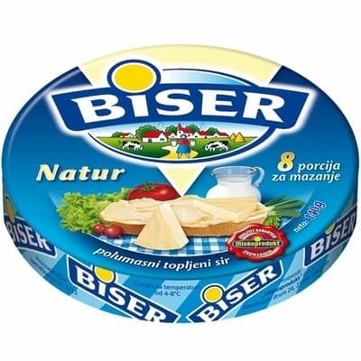 Sir topljeni/porcijama Biser natur140g-slika