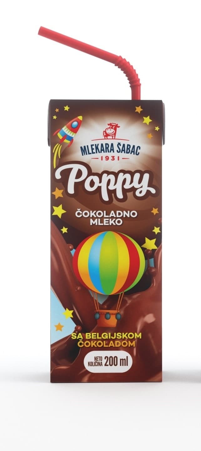 Cokoladno mleko Poppy 200ml-slika