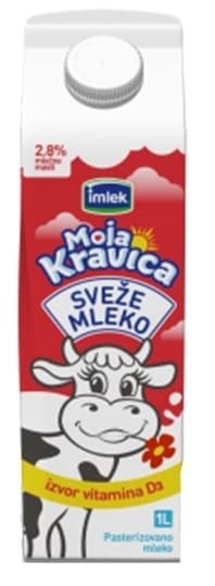Mleko sv. 2.8% D3 vit.Moja kravica 1l DC-slika