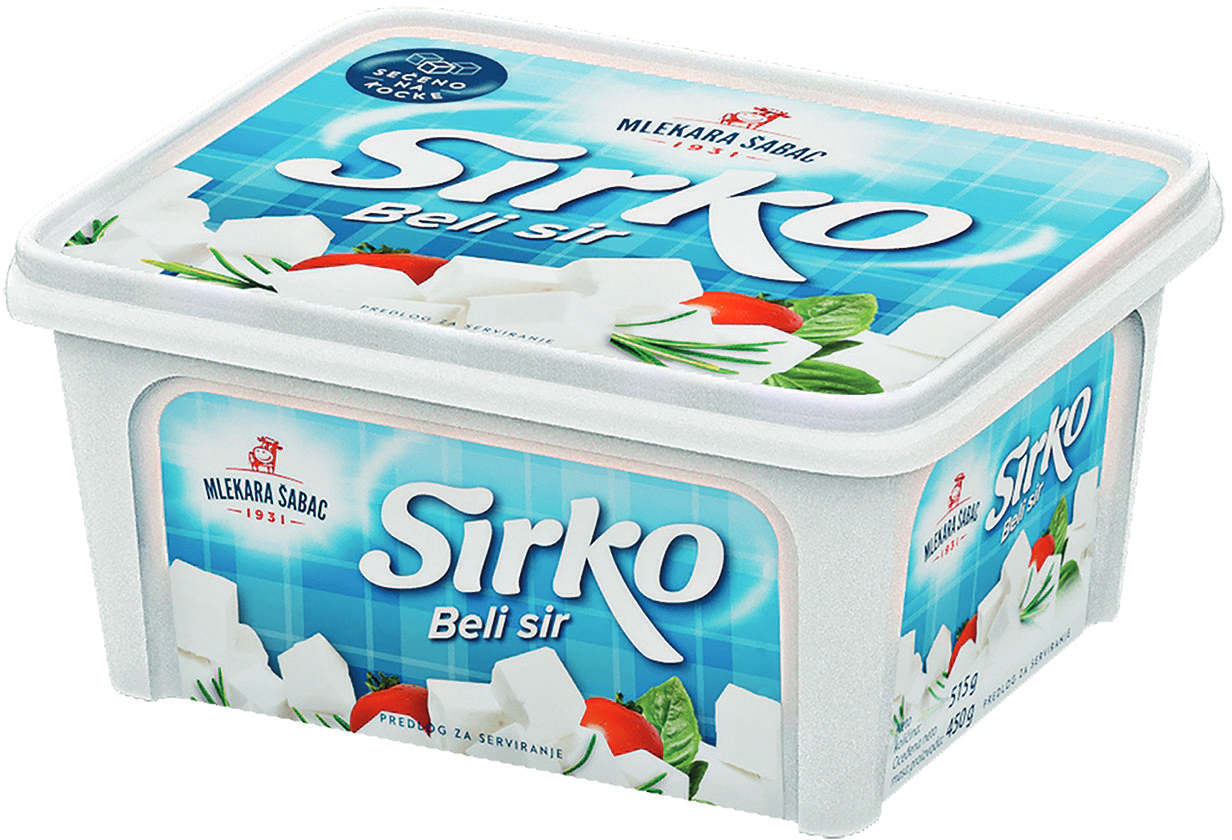 Beli polumasni meki sir 35% Sirko 450g-slika